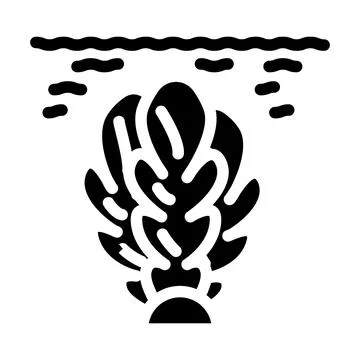 Algae biogas glyph icon vector illustration Stock-Illustration