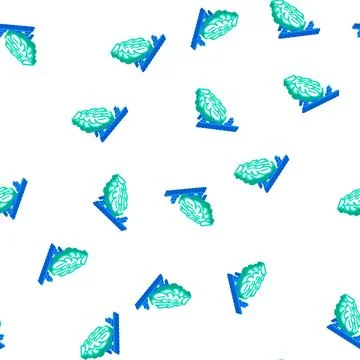 Algae biogas isometric icon seamless pattern 库存插图