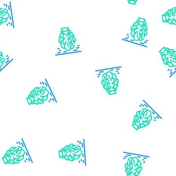 Algae biogas vector seamless pattern 库存插图