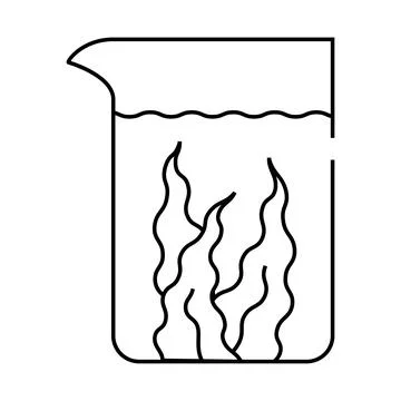 Algae cultivation for bio fuel line icon vector illustration 스톡 일러스트