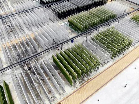 Algae growing plant Stock Photos