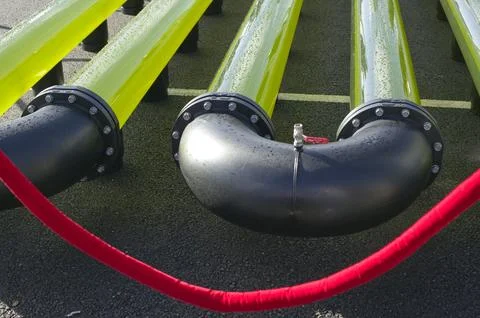 An AlgaeLink Algae growing system that is harvested to make ethanol and biodi Stock Photos
