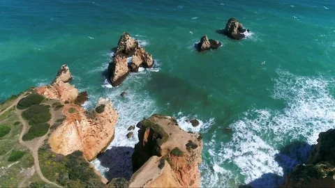 Algarve cliffs  Stock Footage