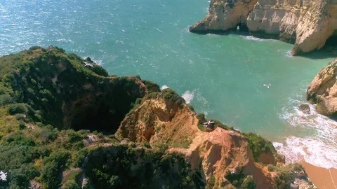 Algarve cliffs Stock Footage 77387027