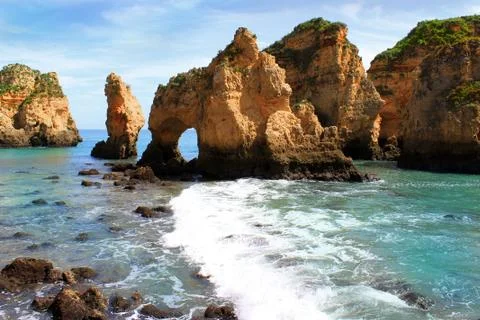 Algarve cliffs Stock Photos