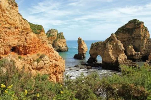 Algarve cliffs Stock Photos