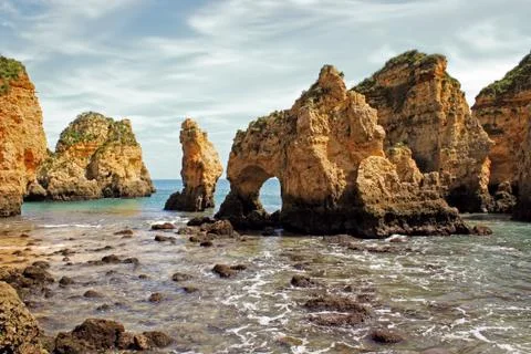 Algarve cliffs Stock Photos
