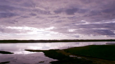 Algarve QDL cloudscape Sunset timelapse B Stock Footage 46418586