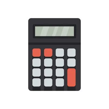 Algebra calculator icon flat isolated vector Stock Illustration