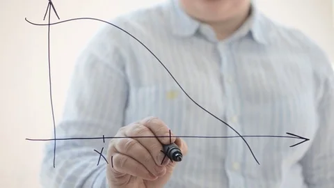 Algebra. The decreasing function. Stock Footage 74994272