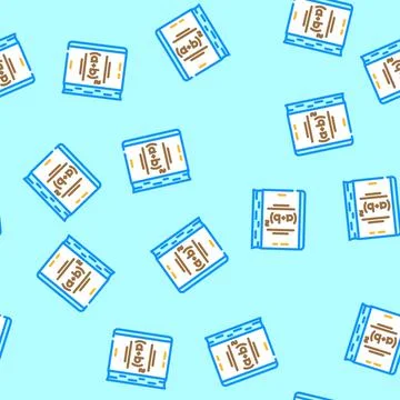 Algebra education science vector seamless pattern Stock Illustration