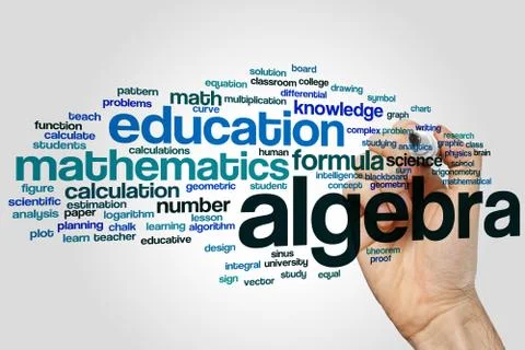 Algebra word cloud 写真素材