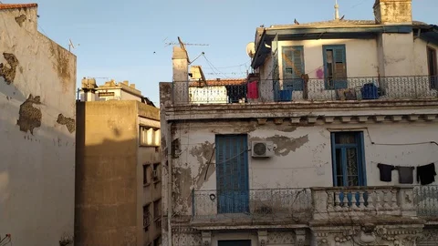 Alger ;bâtisses coloniales 스톡 동영상 129889485