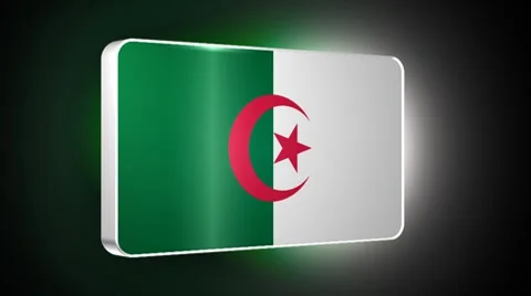 Algeria 3d flag Stock Footage 7754152