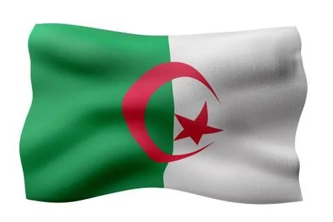 Algeria 3d flag Stock Illustration