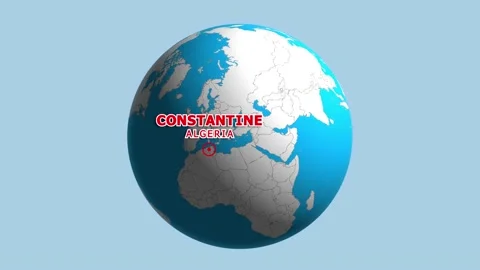 ALGERIA CONSTANTINE ZOOM IN FROM SPACE Stock Footage 177446711
