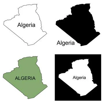 Algeria country map Stock Illustration