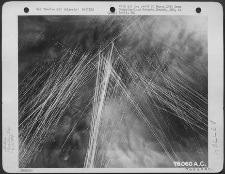 Algeria-A death dealing pattern lights up the skies over Algiers as the Al... Stock Photos