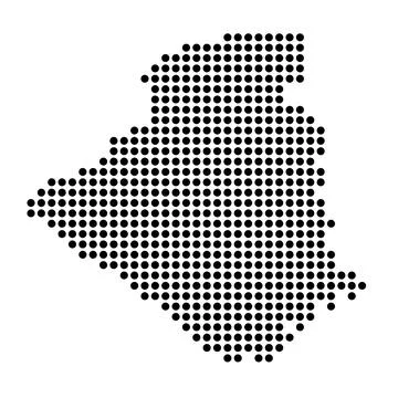 Algeria dotted vector map Stock Illustration