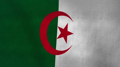 Algeria Flag Background Textured (Loop-able) Stock Footage 33889268