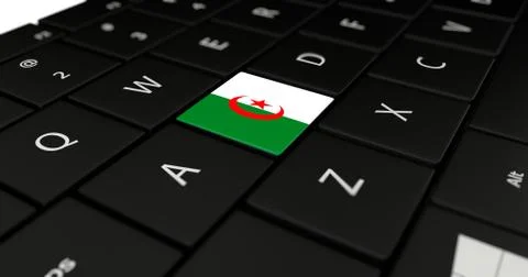 Algeria flag button  Stock Illustration