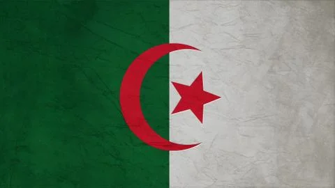 Algeria flag corrugate texture Stock Illustration
