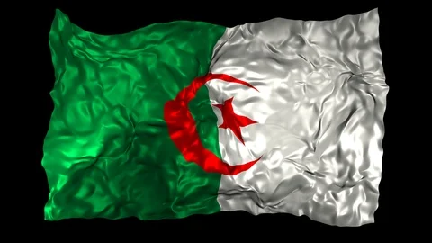 Algeria flag Stock Footage 110738983