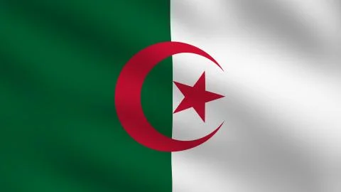Algeria flag Stock Illustration