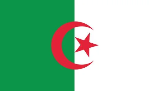 Algeria  flag. Simple vector. National flag of Algeria Stock Illustration