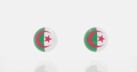 Algeria flag symbol Stock Footage 189416416