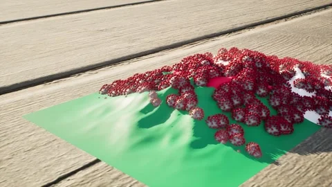 Algeria Flag - Virus Growth Video stock 320231296