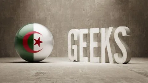 Algeria. Geeks  Concept. Illustrazione stock