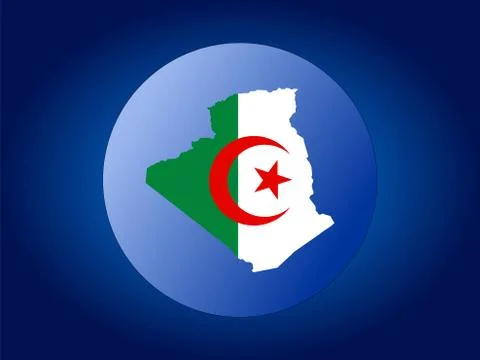 Algeria globe Stock Illustration