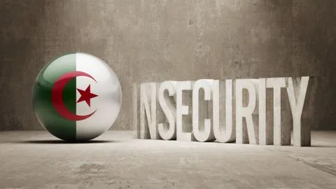 Algeria. Insecurity Concept. Stock Illustration