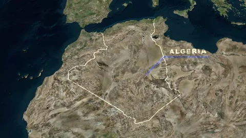 Algeria Map Animation Stock Footage 273236850