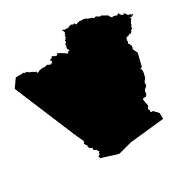 Algeria map - filled hand-drawn map Stock Illustration