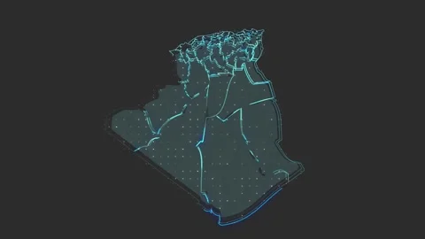 Algeria map 스톡 동영상 169450252