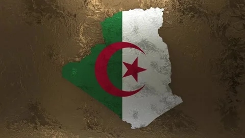 Algeria Map Stock Footage 277922581