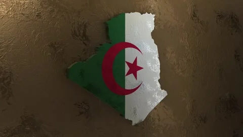 Algeria Map Stock Footage 278071453