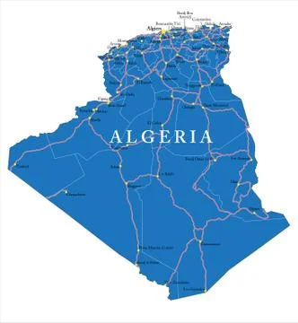 Algeria map Stock Illustration