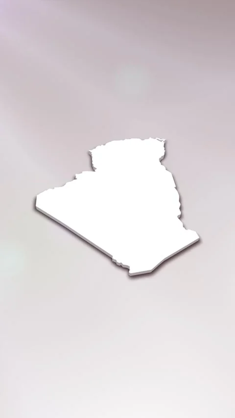Algeria Map Intro Stock Footage 261659132
