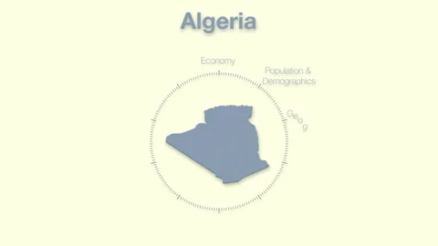 Algeria MAP revealingmotion graphics data elements Stock Footage 339856641
