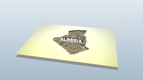 Algeria Map Unfolding Stock Footage 283801494