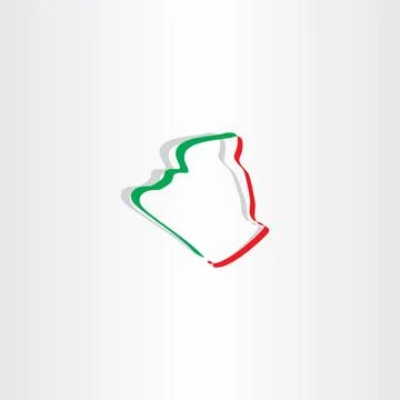 Algeria map vector icon design Stock-Illustration