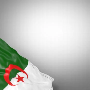 Algeria - national flag and gradient background - square format - 3D illust.. Illustrazione stock