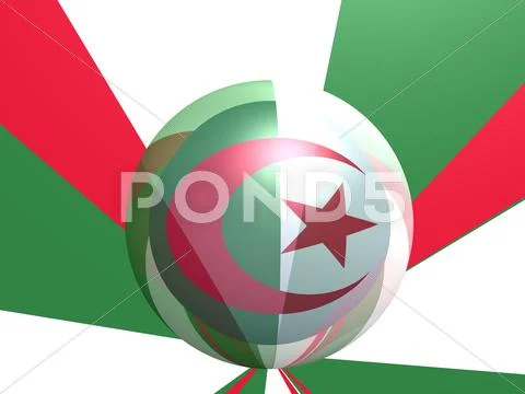 Algeria national flag Stock Photos