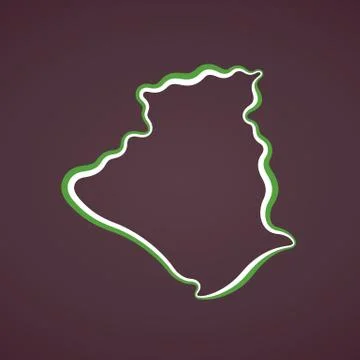 Algeria - Outline Map Stock Illustration