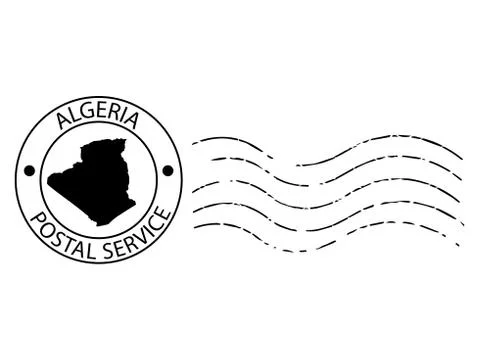 Algeria postal stamp Vector illustration Eps 10 Stock Illustration