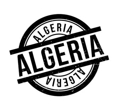 Algeria rubber stamp Stock Illustration