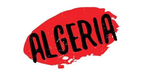 Algeria rubber stamp Stock Illustration